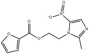 2-{5-nitro-2-methyl-1H-imidazol-1-yl}ethyl 2-furoate Struktur