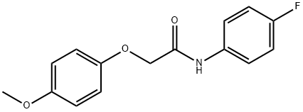 N-(4-fluorophenyl)-2-(4-methoxyphenoxy)acetamide Struktur