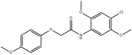 N-(4-chloro-2,5-dimethoxyphenyl)-2-(4-methoxyphenoxy)acetamide Struktur