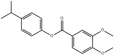 4-isopropylphenyl 3,4-dimethoxybenzoate Struktur