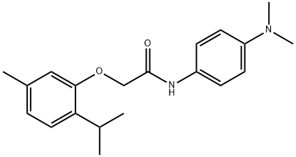 N-[4-(dimethylamino)phenyl]-2-(2-isopropyl-5-methylphenoxy)acetamide Struktur