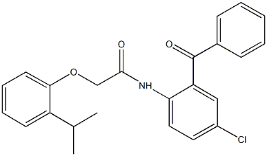 N-(2-benzoyl-4-chlorophenyl)-2-(2-isopropylphenoxy)acetamide Struktur