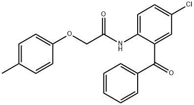 N-(2-benzoyl-4-chlorophenyl)-2-(4-methylphenoxy)acetamide Struktur