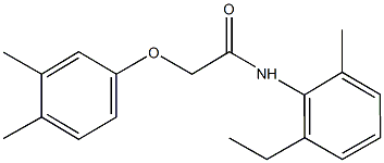 2-(3,4-dimethylphenoxy)-N-(2-ethyl-6-methylphenyl)acetamide Struktur