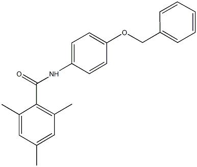 2,4,6-trimethyl-N-{4-[(phenylmethyl)oxy]phenyl}benzamide Struktur