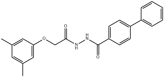 N'-([1,1'-biphenyl]-4-ylcarbonyl)-2-(3,5-dimethylphenoxy)acetohydrazide Struktur