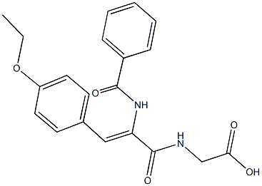 {[2-(benzoylamino)-3-(4-ethoxyphenyl)acryloyl]amino}acetic acid Struktur