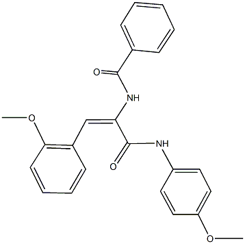 N-[1-[(4-methoxyanilino)carbonyl]-2-(2-methoxyphenyl)vinyl]benzamide Struktur