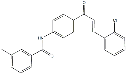 N-{4-[3-(2-chlorophenyl)acryloyl]phenyl}-3-methylbenzamide Struktur