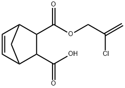 3-{[(2-chloro-2-propenyl)oxy]carbonyl}bicyclo[2.2.1]hept-5-ene-2-carboxylic acid Struktur