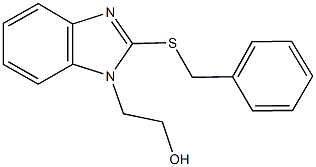 2-[2-(benzylsulfanyl)-1H-benzimidazol-1-yl]ethanol Struktur