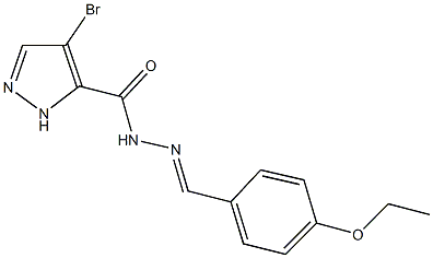 4-bromo-N'-(4-ethoxybenzylidene)-1H-pyrazole-5-carbohydrazide Struktur