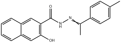 3-hydroxy-N'-[1-(4-methylphenyl)ethylidene]-2-naphthohydrazide Struktur