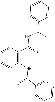 N-(2-{[(1-phenylethyl)amino]carbonyl}phenyl)nicotinamide Struktur