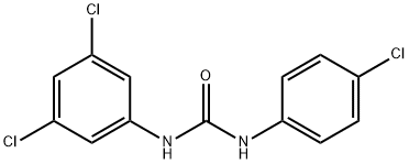 N-(4-chlorophenyl)-N'-(3,5-dichlorophenyl)urea Struktur