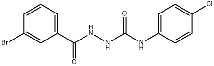 2-(3-bromobenzoyl)-N-(4-chlorophenyl)hydrazinecarboxamide Struktur