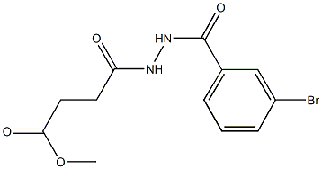 methyl 4-[2-(3-bromobenzoyl)hydrazino]-4-oxobutanoate Struktur