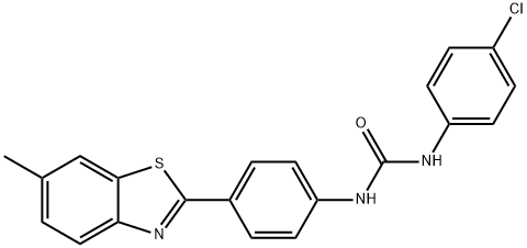 N-(4-chlorophenyl)-N'-[4-(6-methyl-1,3-benzothiazol-2-yl)phenyl]urea Struktur