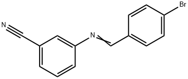 3-[(4-bromobenzylidene)amino]benzonitrile Struktur