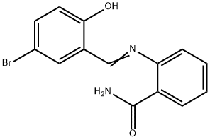 2-[(5-bromo-2-hydroxybenzylidene)amino]benzamide Struktur