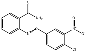 2-({4-chloro-3-nitrobenzylidene}amino)benzamide Struktur