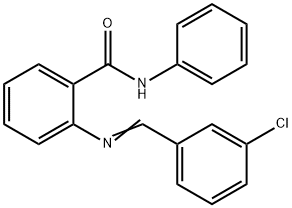 2-[(3-chlorobenzylidene)amino]-N-phenylbenzamide Struktur