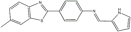 4-(6-methyl-1,3-benzothiazol-2-yl)-N-(1H-pyrrol-2-ylmethylene)aniline Struktur