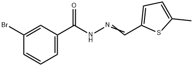 3-bromo-N'-[(5-methyl-2-thienyl)methylene]benzohydrazide Struktur