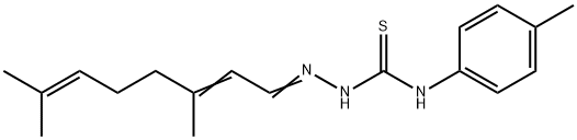 3,7-dimethyl-2,6-octadienal N-(4-methylphenyl)thiosemicarbazone Struktur