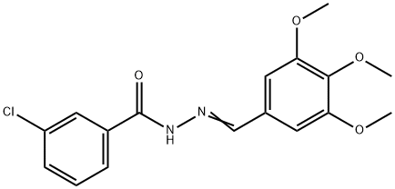 3-chloro-N'-(3,4,5-trimethoxybenzylidene)benzohydrazide Struktur