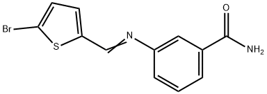 3-{[(5-bromo-2-thienyl)methylene]amino}benzamide Struktur