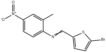 N-[(5-bromo-2-thienyl)methylene]-2-methyl-4-nitroaniline Struktur