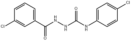 2-(3-chlorobenzoyl)-N-(4-chlorophenyl)hydrazinecarboxamide Struktur