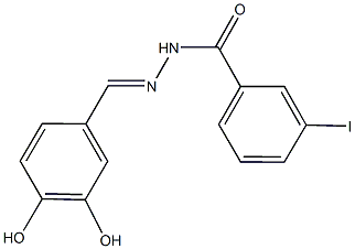 N'-(3,4-dihydroxybenzylidene)-3-iodobenzohydrazide Struktur