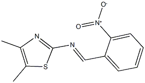 2-({2-nitrobenzylidene}amino)-4,5-dimethyl-1,3-thiazole Struktur