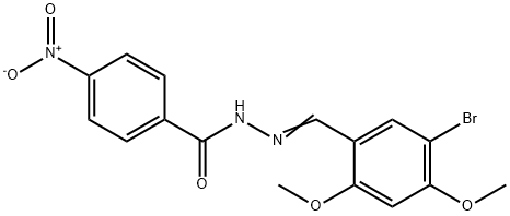 N'-(5-bromo-2,4-dimethoxybenzylidene)-4-nitrobenzohydrazide Struktur