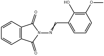 2-[(2-hydroxy-3-methoxybenzylidene)amino]-1H-isoindole-1,3(2H)-dione Struktur