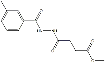 methyl 4-[2-(3-methylbenzoyl)hydrazino]-4-oxobutanoate Struktur