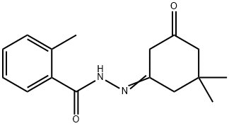 N'-(3,3-dimethyl-5-oxocyclohexylidene)-2-methylbenzohydrazide Struktur