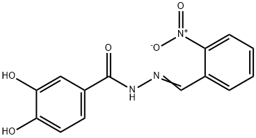 3,4-dihydroxy-N'-{2-nitrobenzylidene}benzohydrazide Struktur