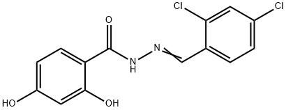 N'-(2,4-dichlorobenzylidene)-2,4-dihydroxybenzohydrazide Struktur