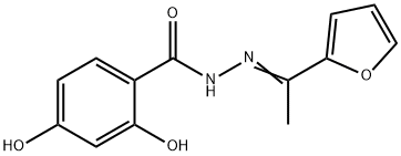 N'-[1-(2-furyl)ethylidene]-2,4-dihydroxybenzohydrazide Struktur