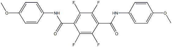 2,3,5,6-tetrafluoro-N~1~,N~4~-bis(4-methoxyphenyl)terephthalamide Struktur