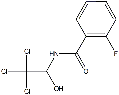 2-fluoro-N-(2,2,2-trichloro-1-hydroxyethyl)benzamide Struktur