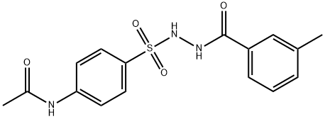 N-(4-{[2-(3-methylbenzoyl)hydrazino]sulfonyl}phenyl)acetamide Struktur