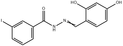 N'-(2,4-dihydroxybenzylidene)-3-iodobenzohydrazide Struktur