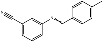 3-[(4-methylbenzylidene)amino]benzonitrile Struktur