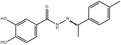 3,4-dihydroxy-N'-[1-(4-methylphenyl)ethylidene]benzohydrazide Struktur