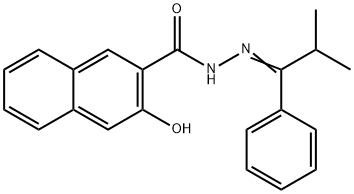 3-hydroxy-N'-(2-methyl-1-phenylpropylidene)-2-naphthohydrazide Struktur