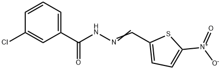 3-chloro-N'-({5-nitro-2-thienyl}methylene)benzohydrazide Struktur